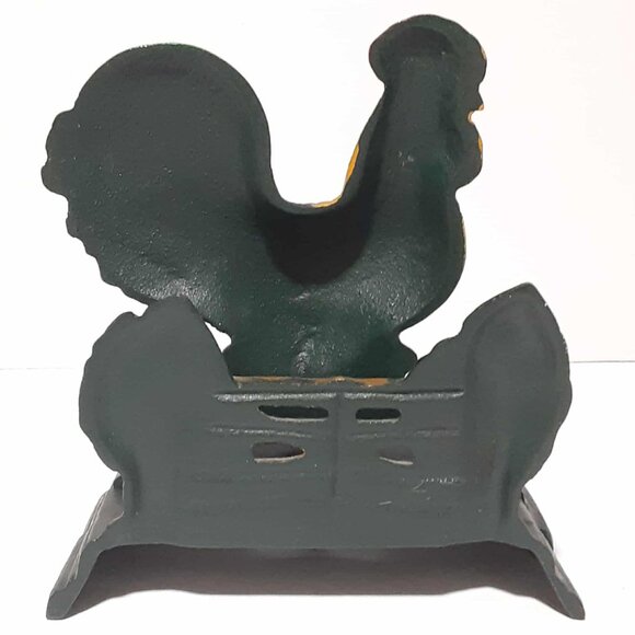 Rooster Napkin / Mail Holder ~ Cast Iron ~ Country Farmhouse Kitchen - Picture 5 of 9